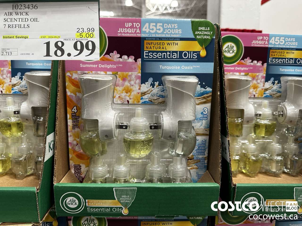 1023436 AIR WICK SCENTED OIL 7 refills ($5.00 INSTANT SAVINGS EXPIRES ON 2024-09-29) $18.99