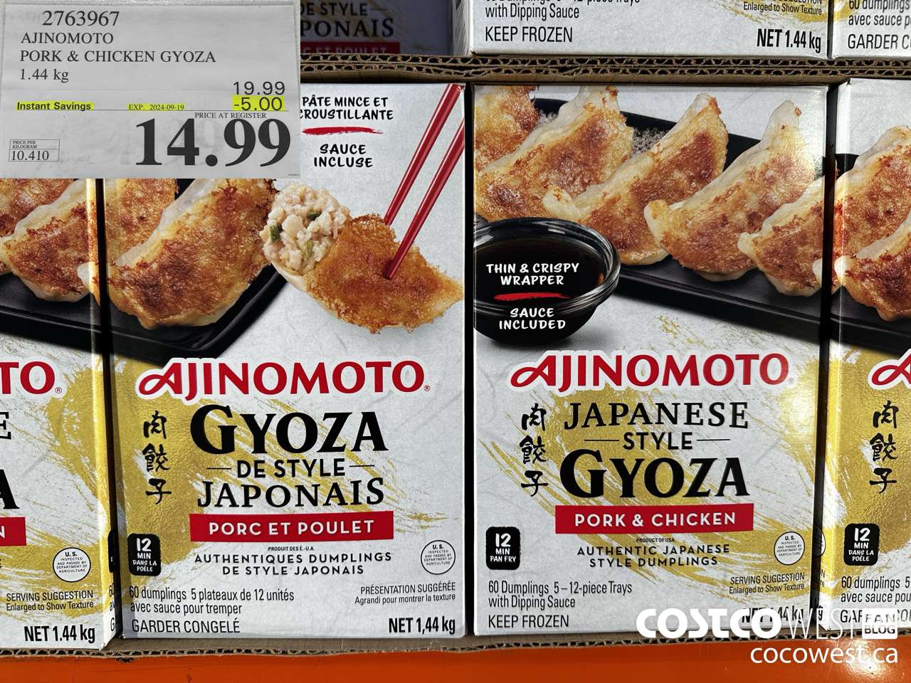 2763967 AJINOMOTO PORK & CHICKEN GYOZA 1.44 KG ($5.00 INSTANT SAVINGS EXPIRES ON 2024-09-19) $14.99