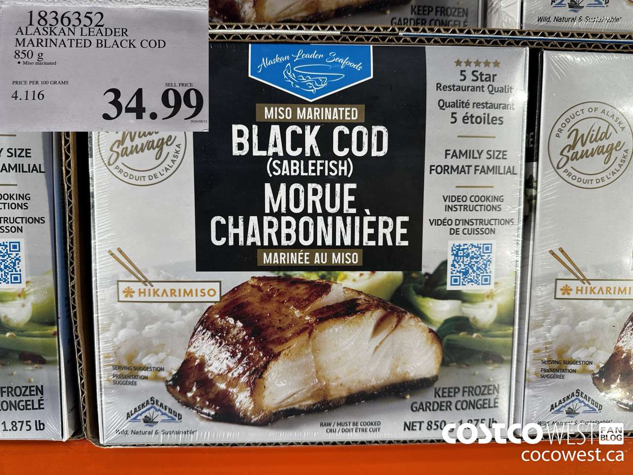 1836352 ALASKAN LEADER MARINATED BLACK CODE 850G $34.99