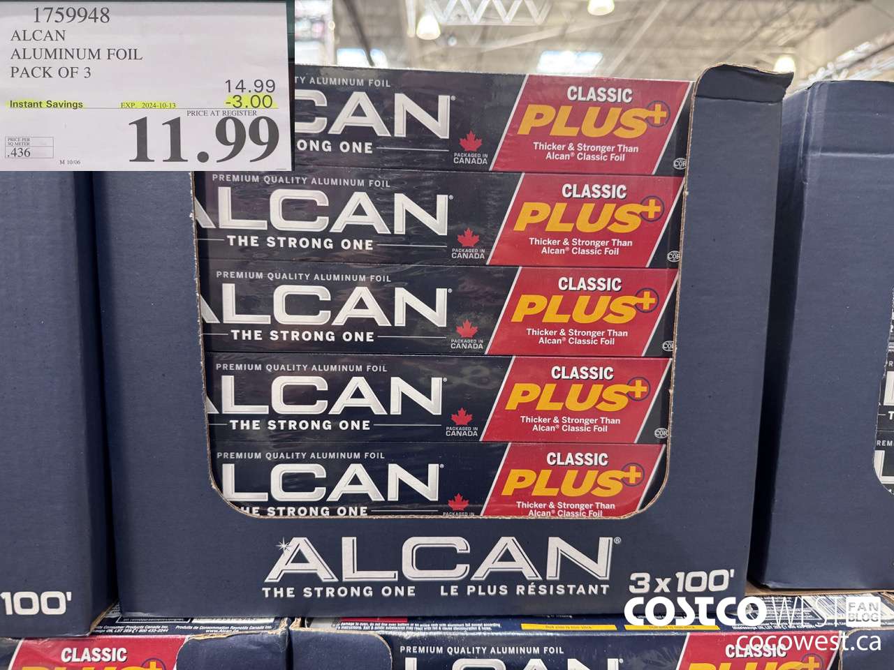 1759948 ALCAN ALUMINUM FOIL PACK OF 3 ($3.00 INSTANT SAVINGS EXPIRES ON 2024-10-13) $11.99