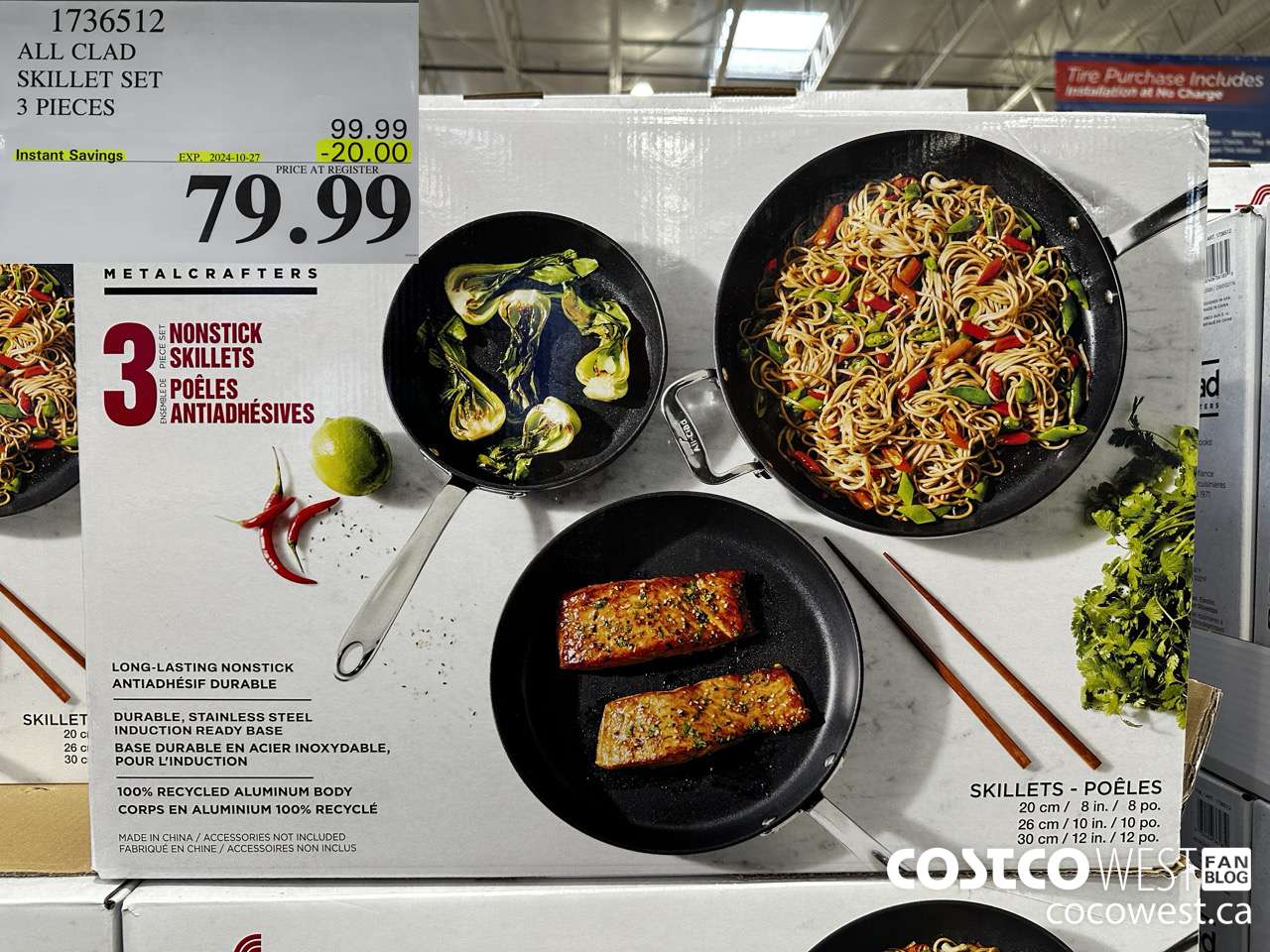 1736512 ALL-CLAD NON-STICK SKILLET 3-PIECE SET ($20.00 INSTANT SAVINGS EXPIRES ON 2024-10-27) $79.99