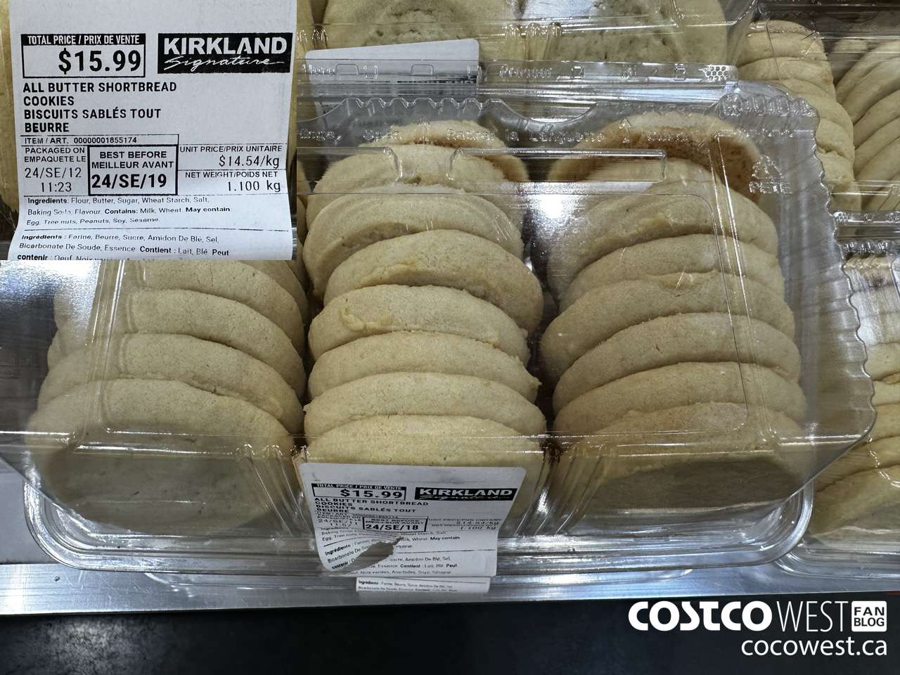 1855174 ALL BUTTER SHORTBREAD COOKIES $15.99
