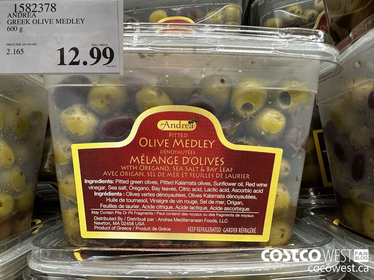 1582378 ANDREA GREEK OLIVE MEDLEY 600 g $12.99