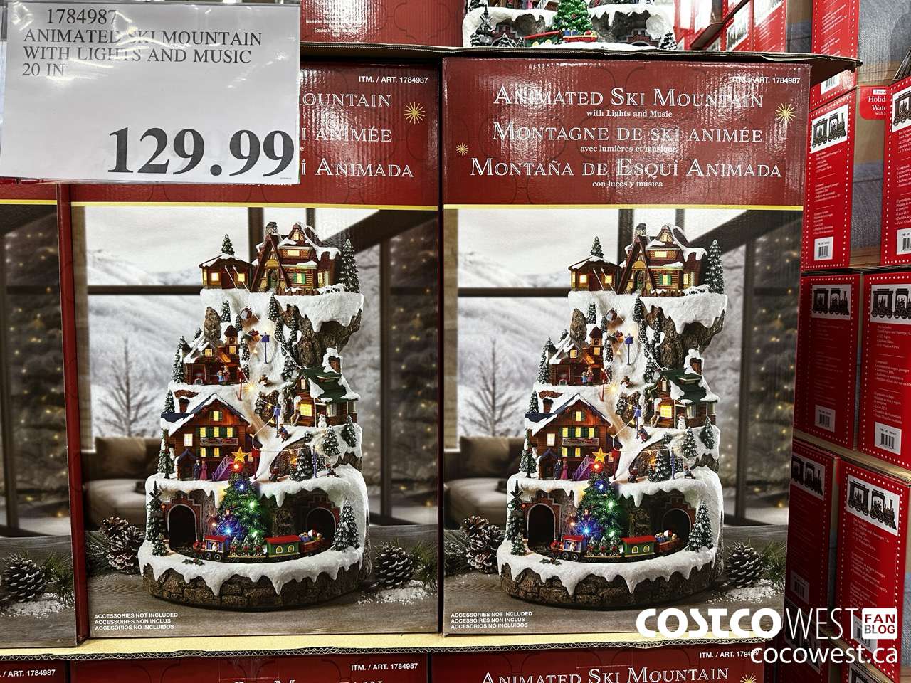 1784987 ANIMATED SKI MOUNTAIN WITH LIGHTS AND MUSIC 20 IN $129.99