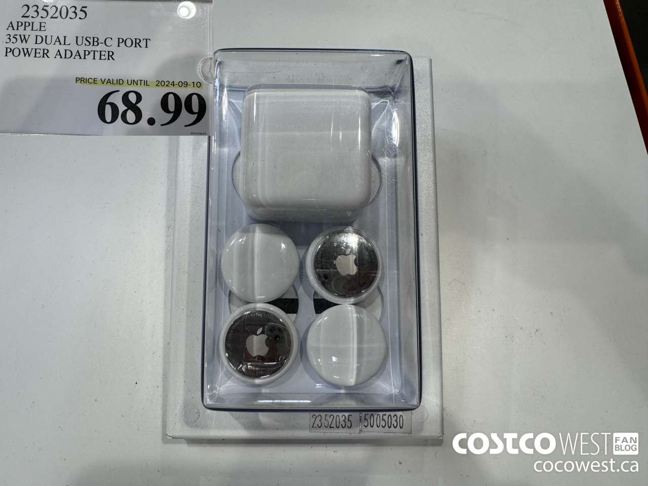 2352035 APPLE 35W DUAL USB-C PORT POWER ADAPTER (EXPIRES ON 2024-09-10) $68.99