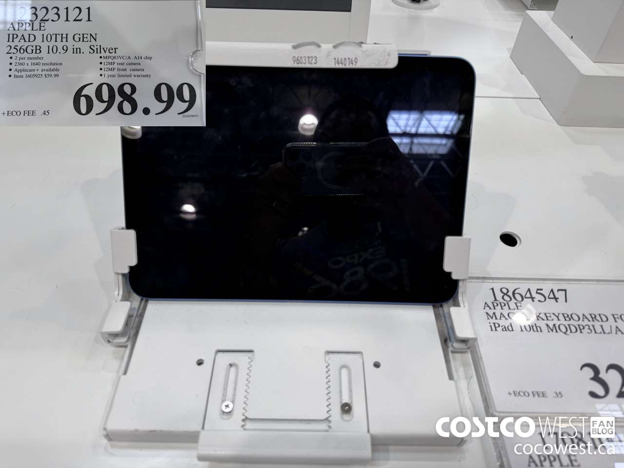 2323121 APPLE IPAD 10TH GEN 256GB SILVER MPQ83VC/A $698.99