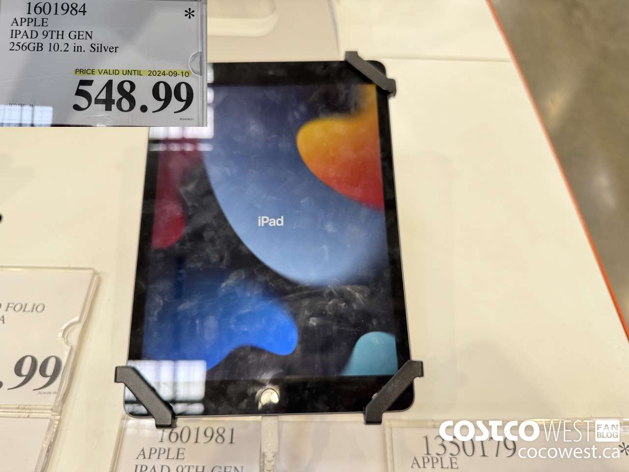 1601984 APPLE IPAD 9TH GEN 256GB 10.2 IN. SILVER (EXPIRES ON 2024-09-10) $548.99