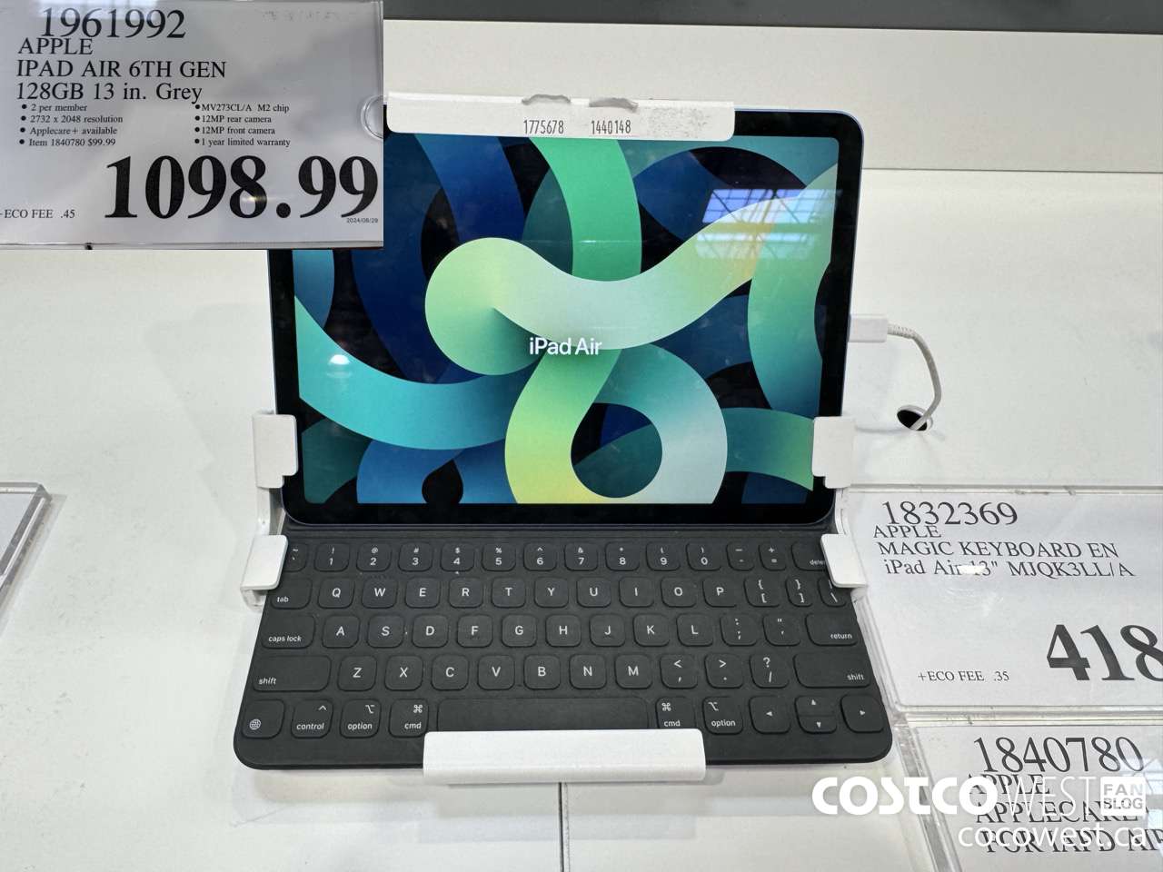 1961992 APPLE IPAD AIR 6TH GEN 128GB 13 IN GREY $1098.99