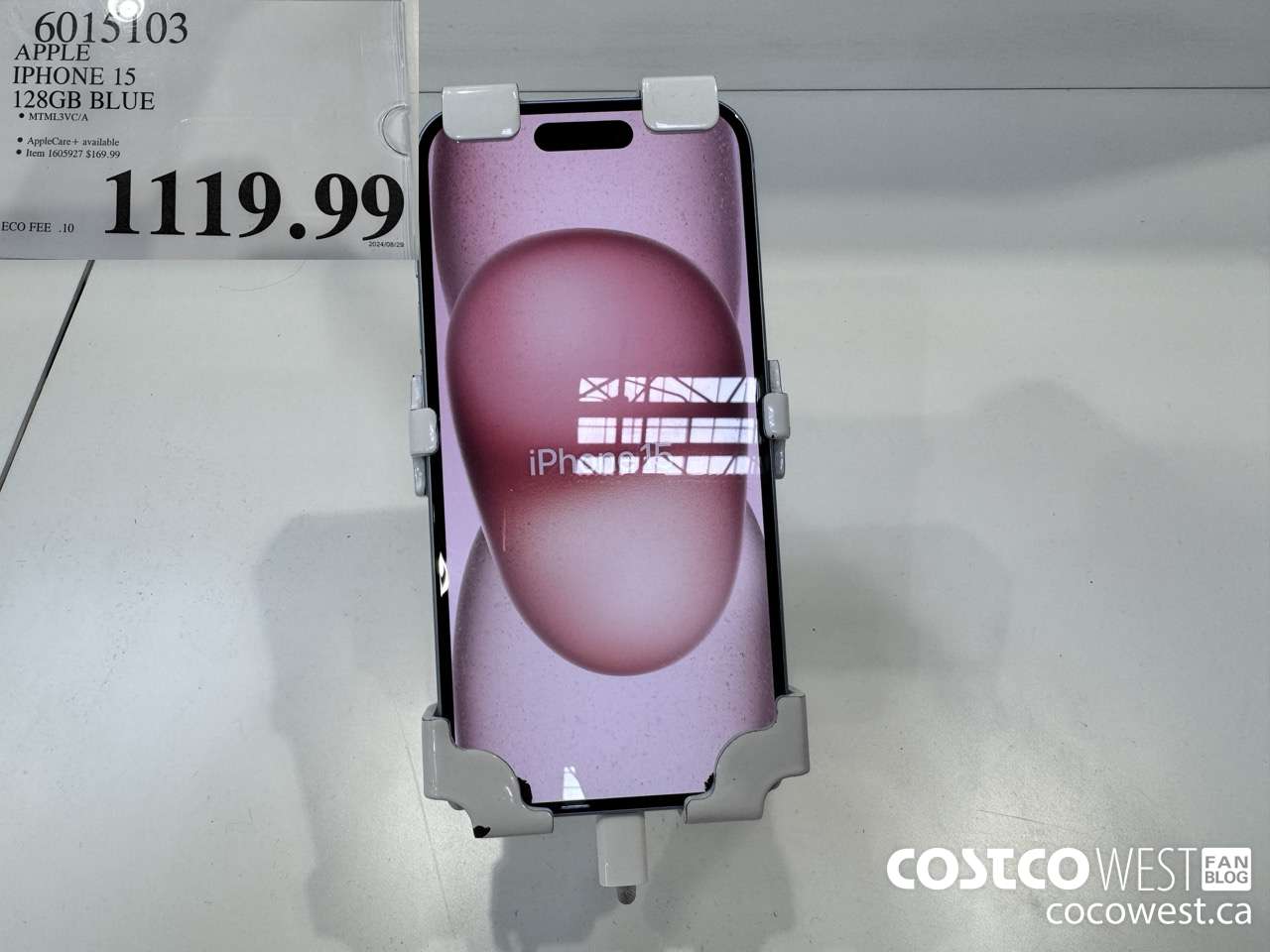 6015103 APPLE IPHONE 15 128GB BLUE $1119.99