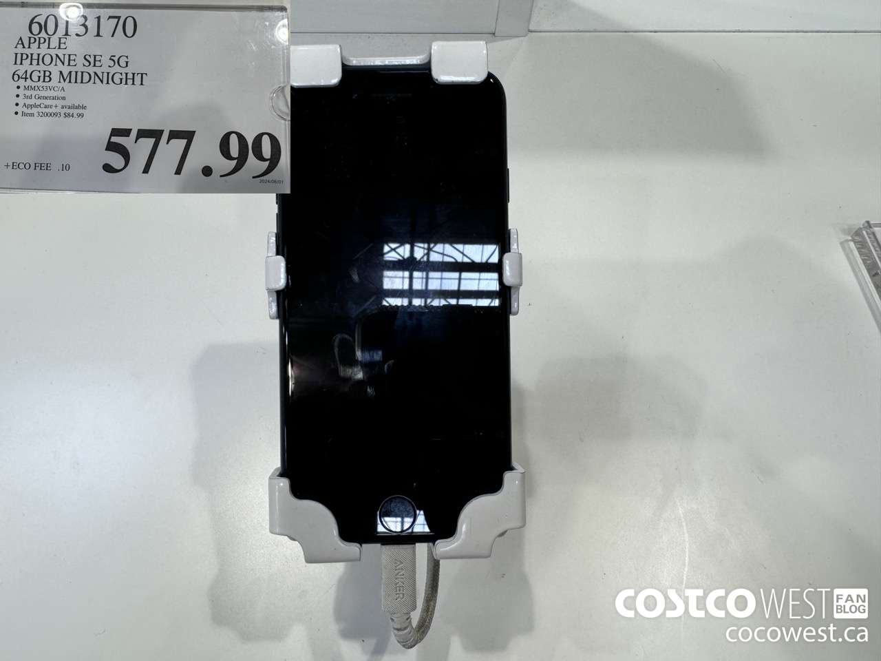 6013170 APPLE IPHONE SE 5G 64GB MIDNIGHT $577.99