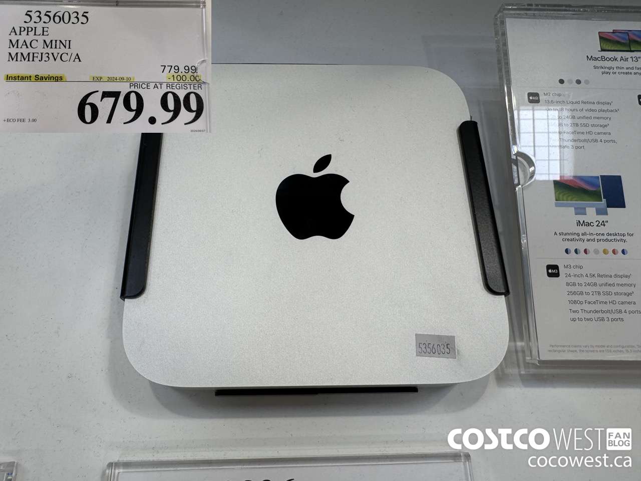 5356035 APPLE MAC MINI MMFJ3VC/A ($100.00 INSTANT SAVINGS EXPIRES ON 2024-09-10) $679.99