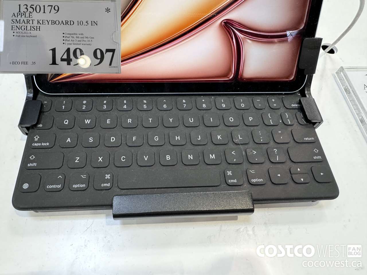 1350179 APPLE SMART KEYBOARD 10.5 IN ENGLISH $149.97