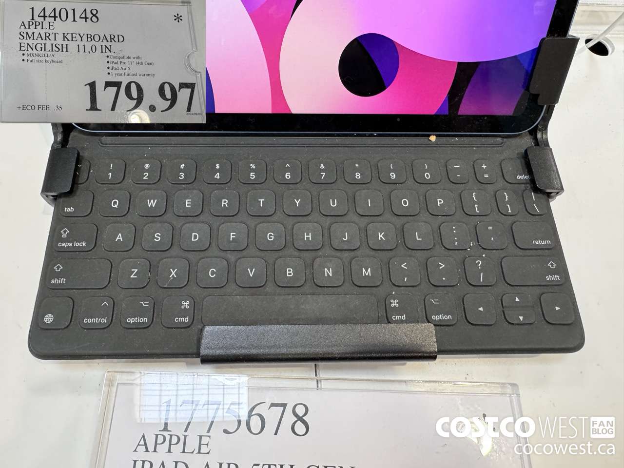 1440148 APPLE SMART KEYBOARD 11.0 IN ENGLISH $179.97