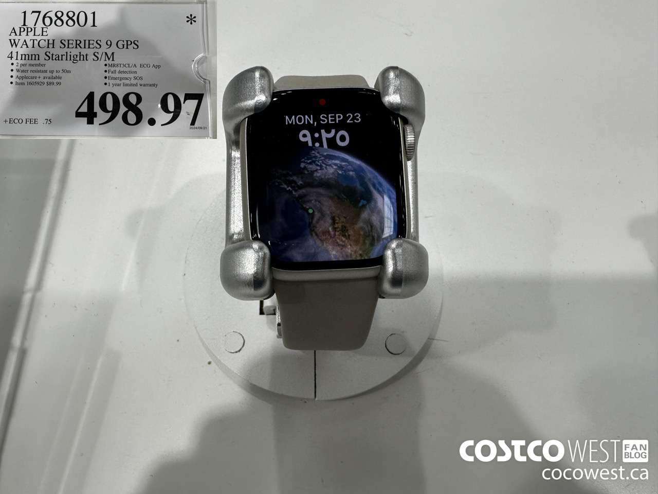 1768801 APPLE WATCH SERIES 8 GPS 41MM STARLIGHT S/M $498.97