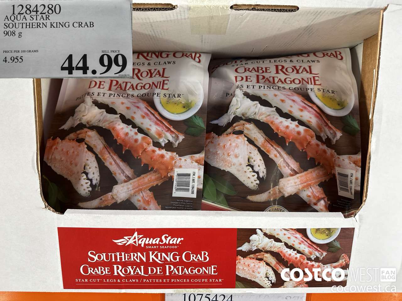 1284280 AQUA STAR SOUTHERN KING CRAB 908 G $44.99