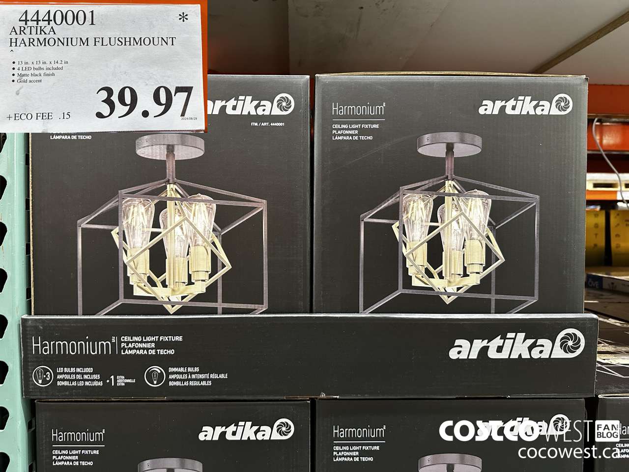 4440001 ARTIKA HARMONIUM FLUSHMOUNT $39.97