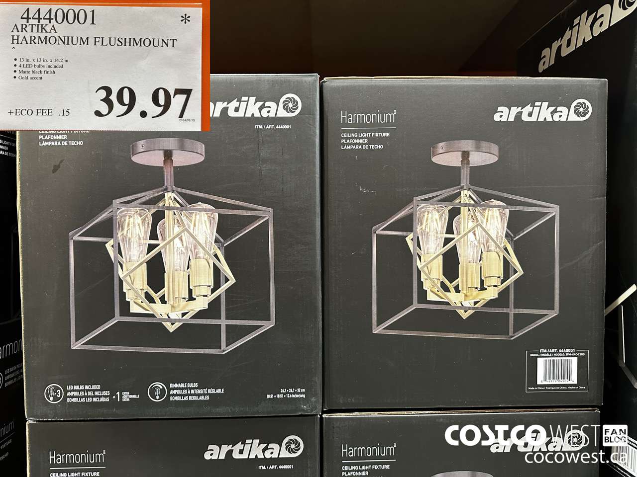 4440001 ARTIKA HARMONIUM FLUSHMOUNT $39.97