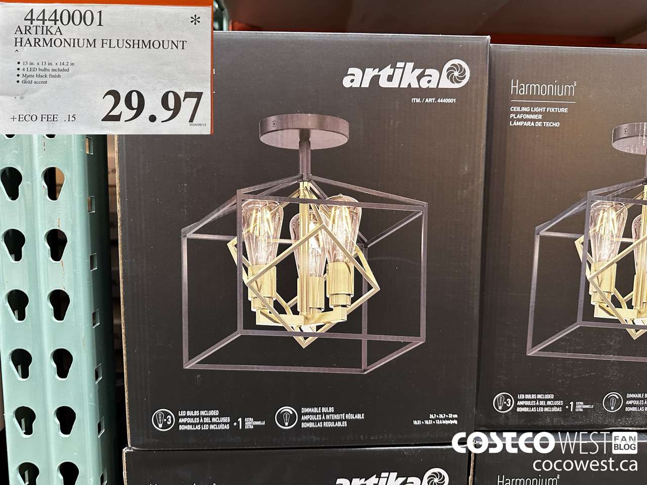 4440001 ARTIKA HARMONIUM FLUSHMOUNT $29.97
