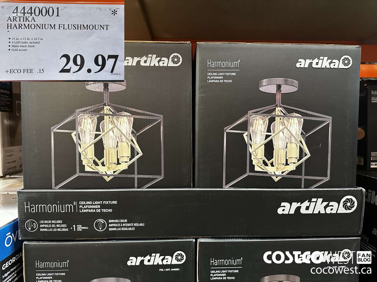 4440001 ARTIKA HARMONIUM FLUSHMOUNT $29.97