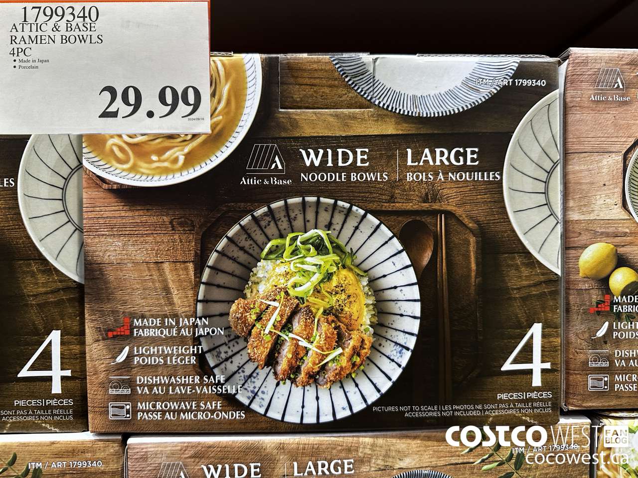 1799340 ATTIC & BASE RAMEN BOWLS 4PC $29.99