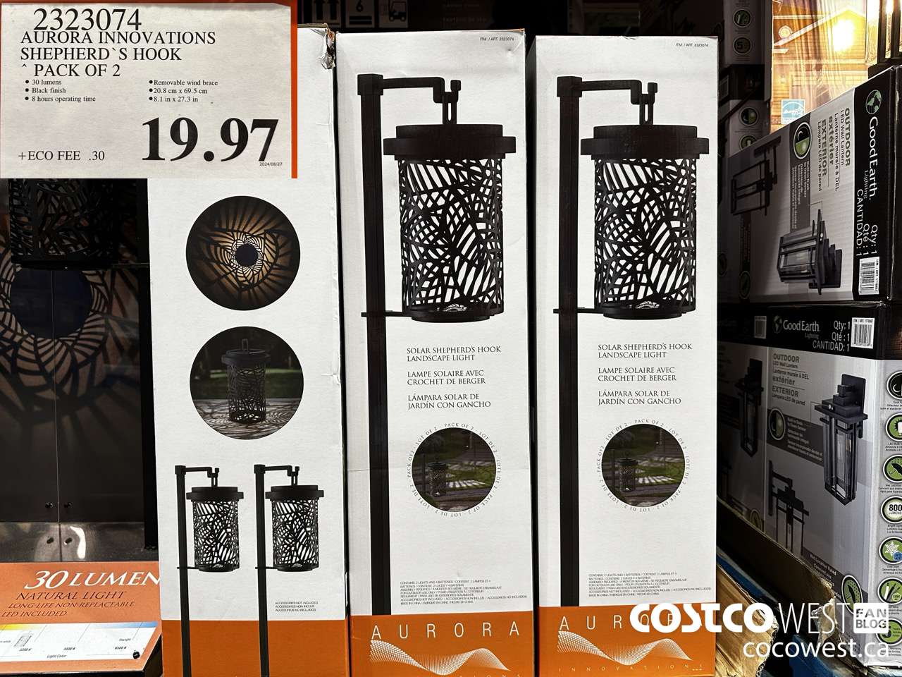 2323074 AURORA INNOVATIONS SHEPHERD'S HOOK PACK OF 2 $19.97