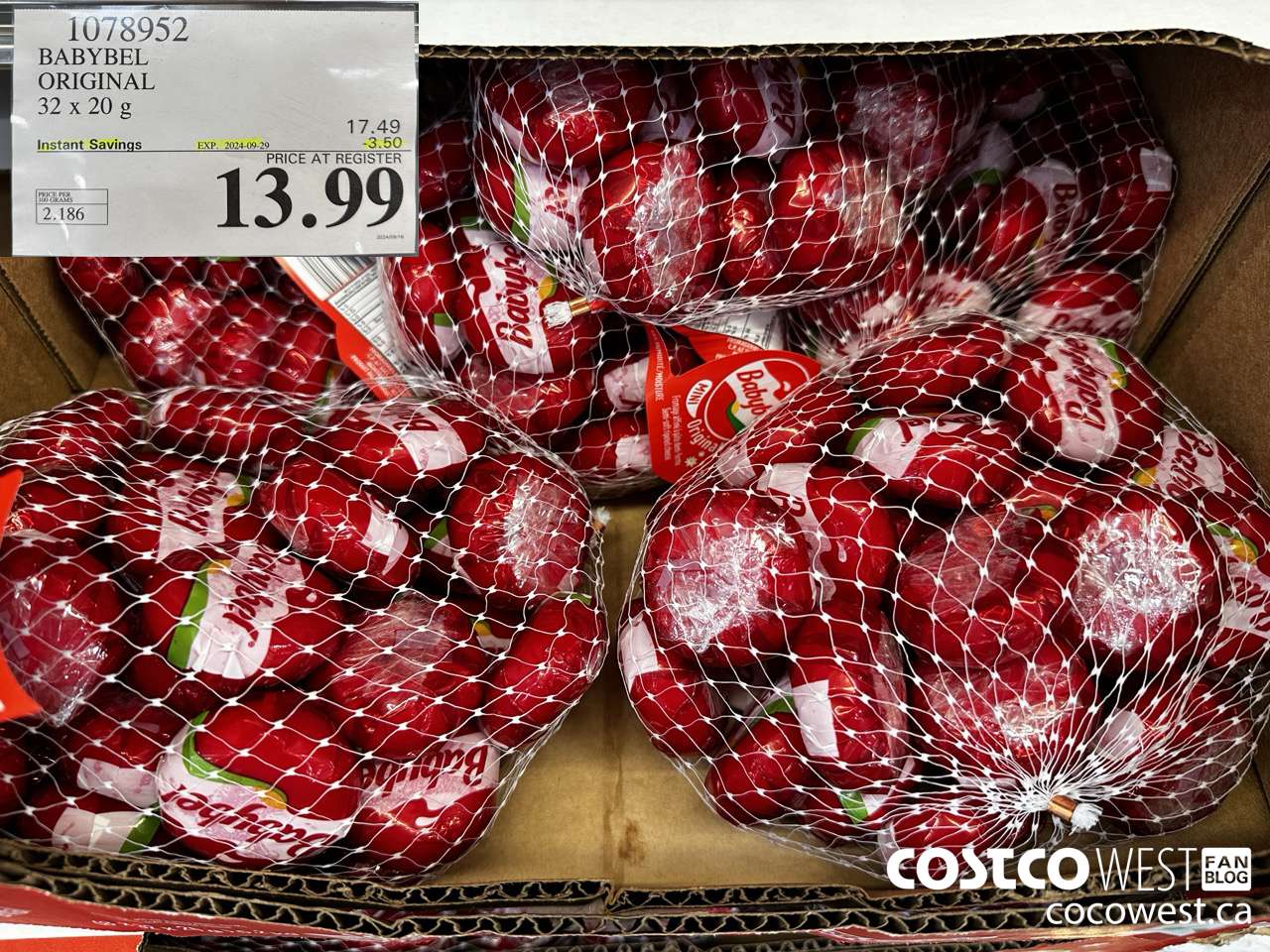 1078952 BABYBEL ORIGINAL 32 X 20G ($3.50 INSTANT SAVINGS EXPIRES ON 2024-09-29) $13.99