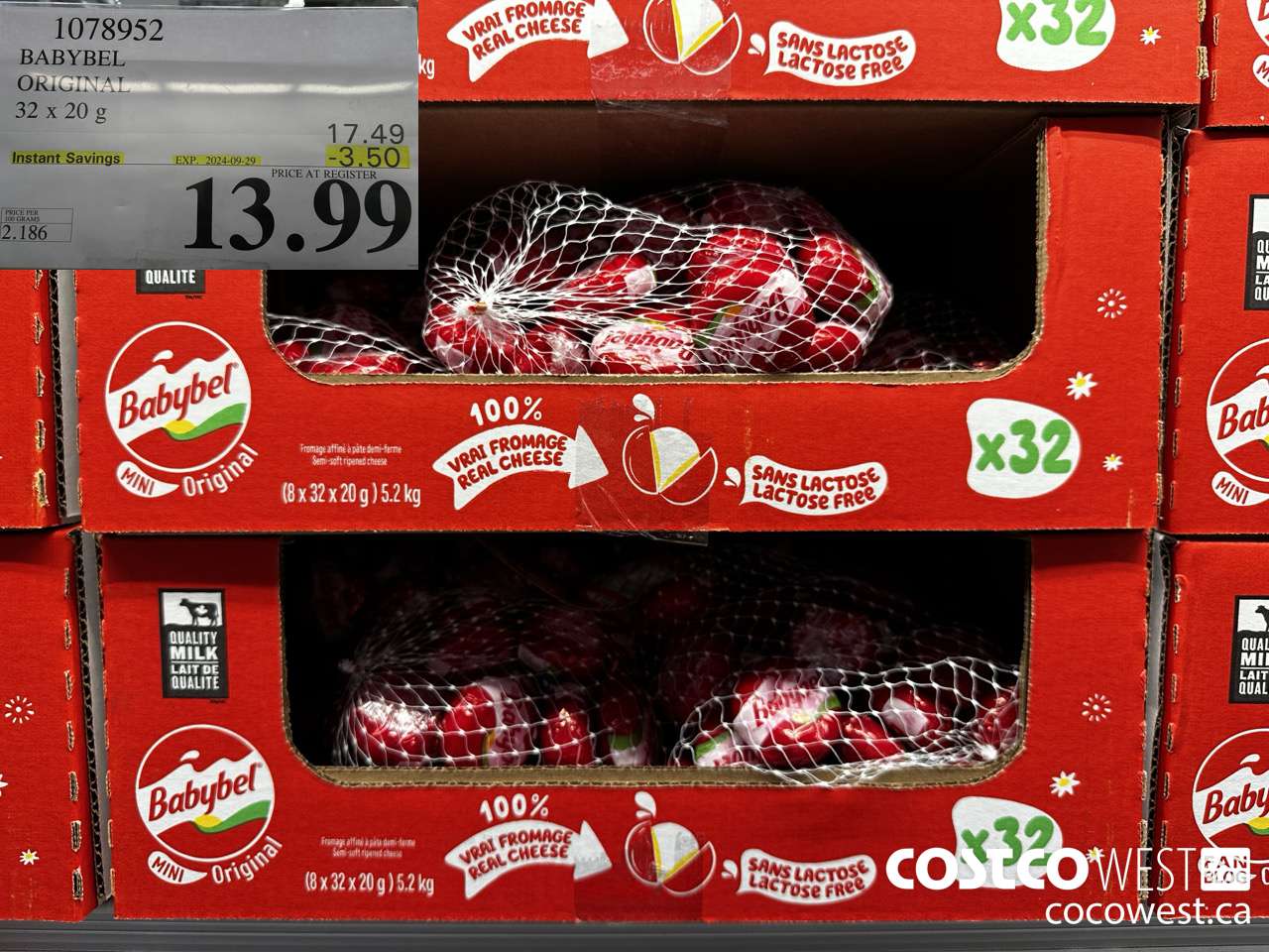 1078952 BABYBEL ORIGINAL 32 X 20G ($3.50 INSTANT SAVINGS EXPIRES ON 2024-09-29) $13.99