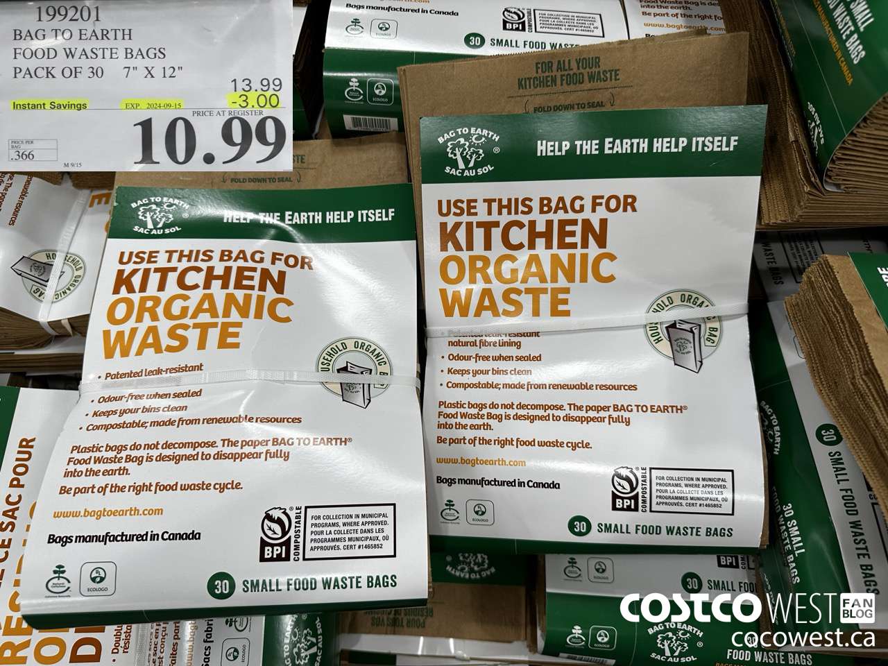 199201 BAG TO EARTH FOOD WASTE BAGS PACK OF 30 7