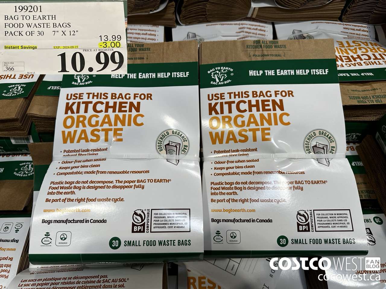 199201 BAG TO EARTH FOOD WASTE BAGS PACK OF 30 7