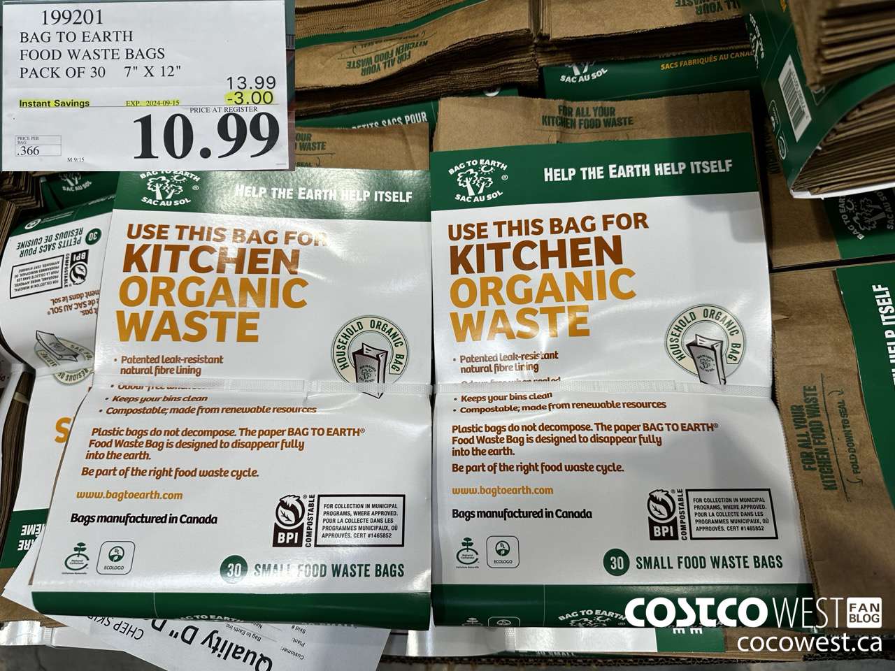 199201 BAG TO EARTH FOOD WASTE BAGS PACK OF 30 7