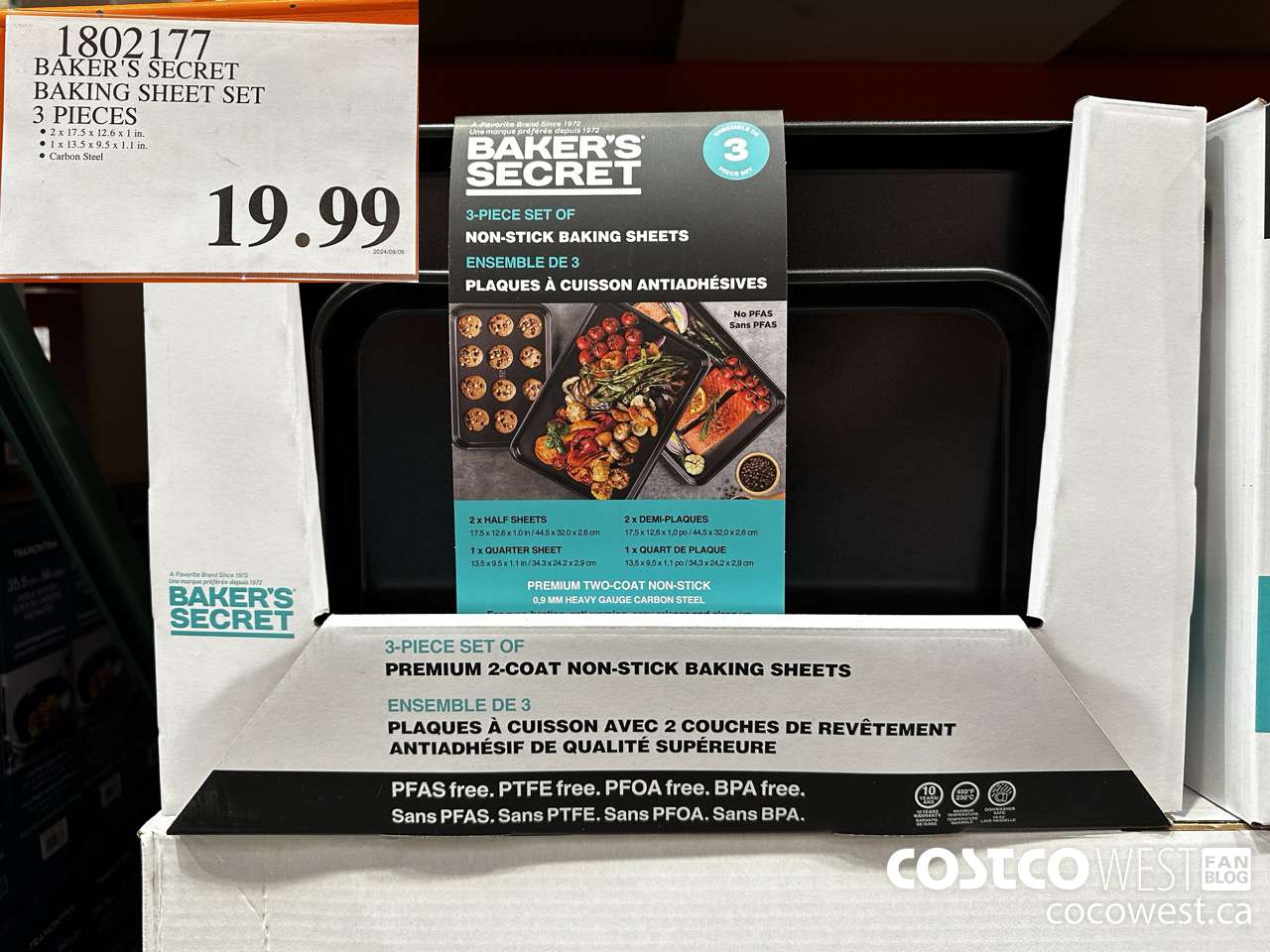 1802177 BAKER'S SECRET BAKING SHEET SET 3 PIECES $19.99
