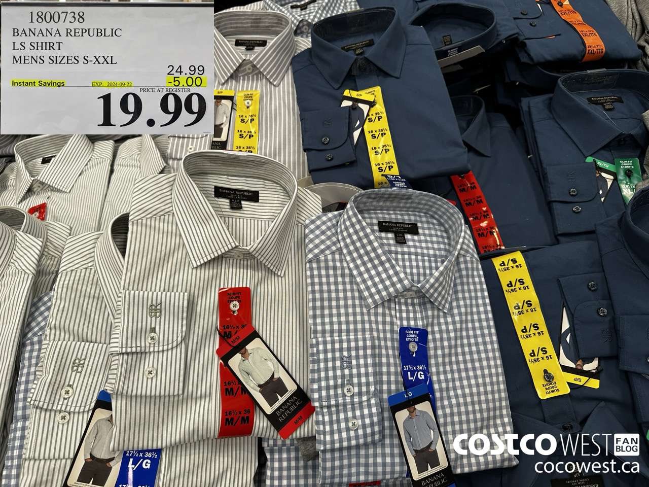 1800738 BANANA REPUBLIC LS SHIRT MENS SIZES S-XXL ($5.00 INSTANT SAVINGS EXPIRES ON 2024-09-22) $19.99