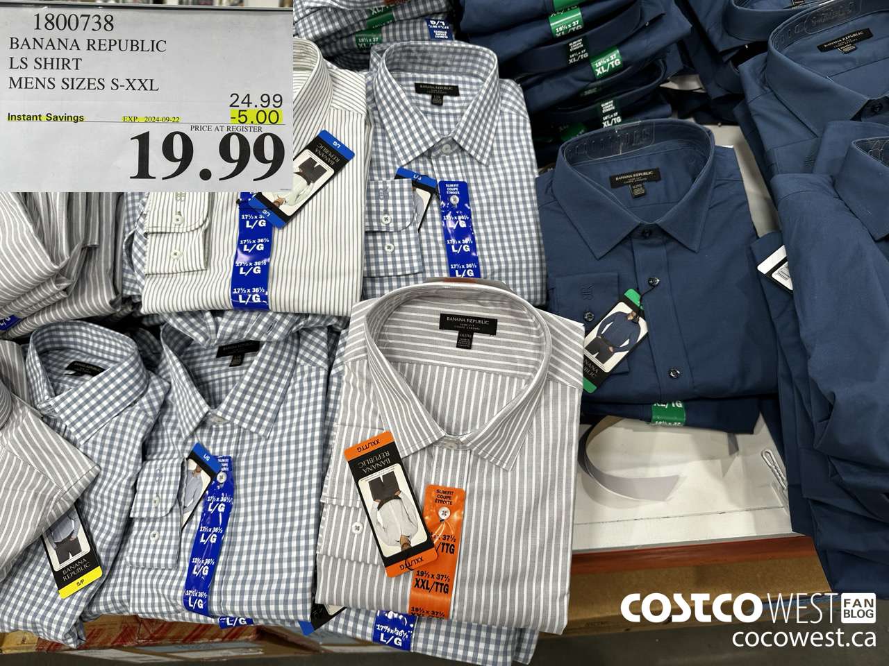 1800738 BANANA REPUBLIC LS SHIRT MENS SIZES S-XXL ($5.00 INSTANT SAVINGS EXPIRES ON 2024-09-22) $19.99