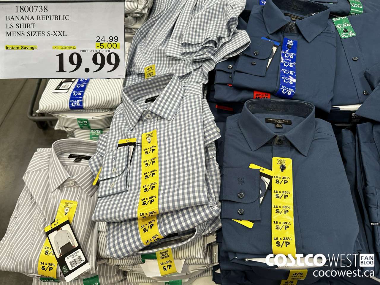 1800738 BANANA REPUBLIC LS SHIRT MENS SIZES S-XXL ($5.00 INSTANT SAVINGS EXPIRES ON 2024-09-22) $19.99