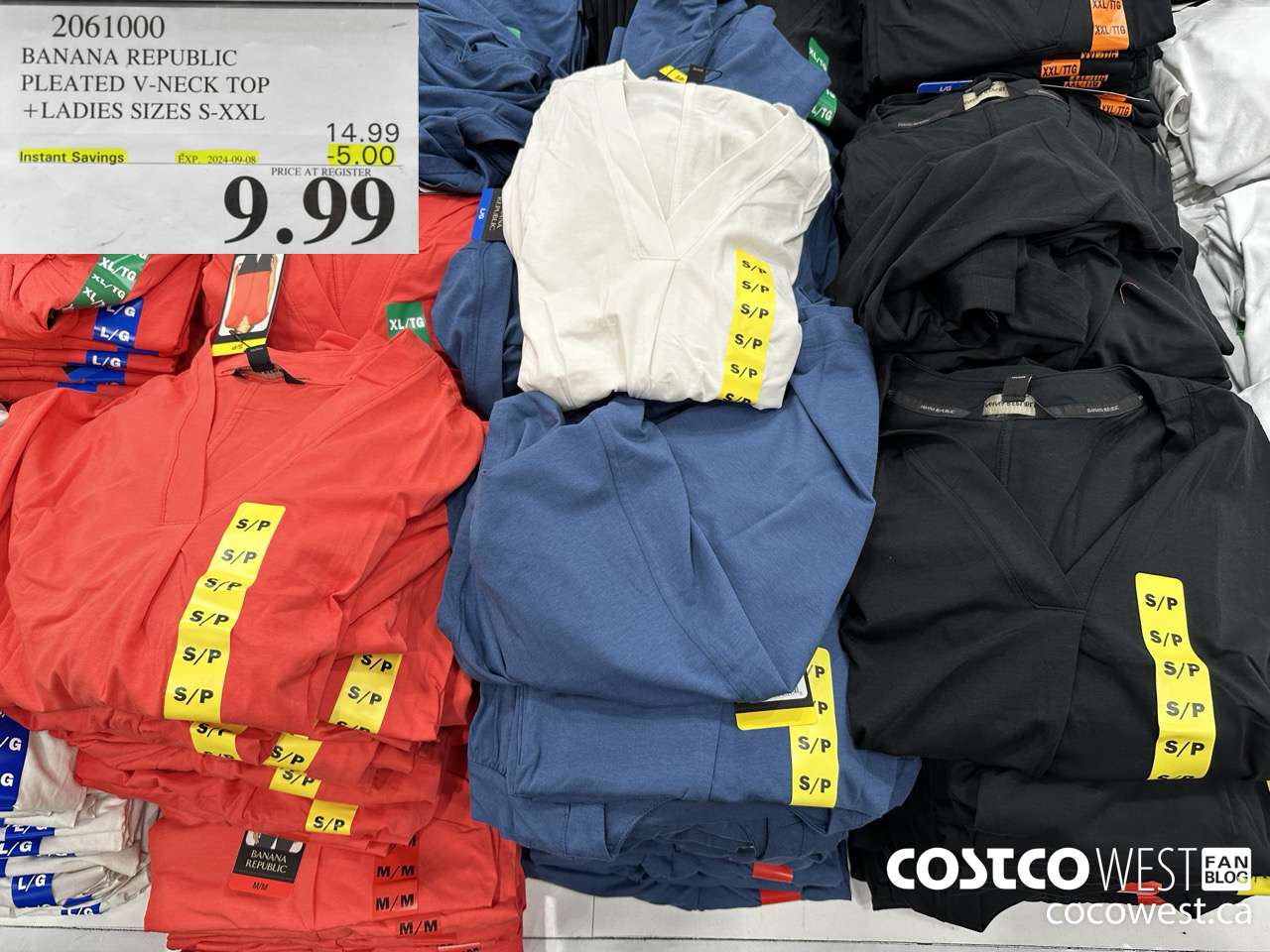 2061000 BANANA REPUBLIC V-NECK TOP LADIES SIZES S-XXL ($5.00 INSTANT SAVINGS EXPIRES ON 2024-09-08) $9.99