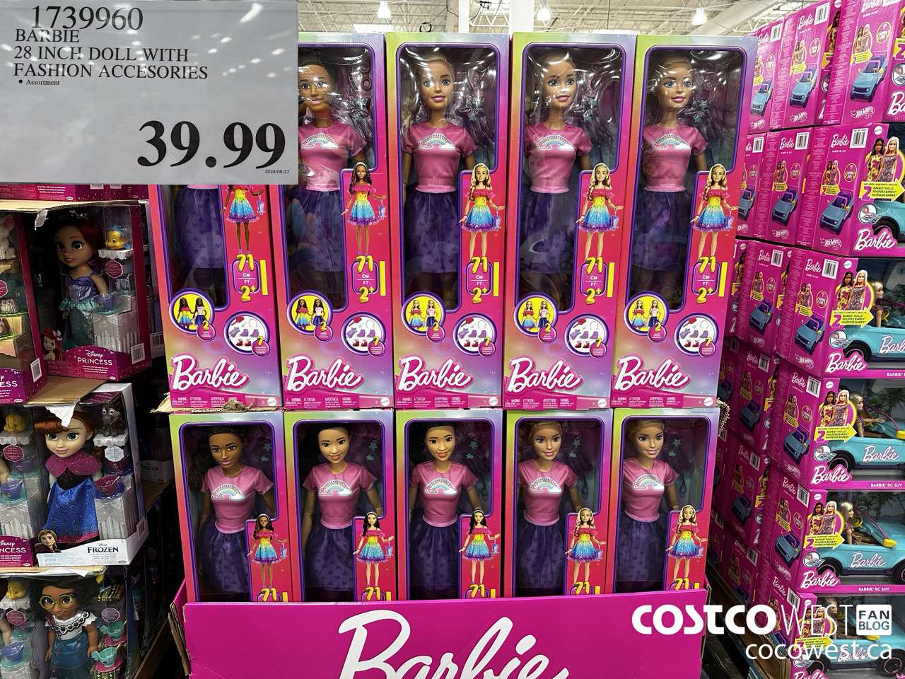 1739960 BARBIE 28 INCH DOLL WITH FASHION ACCESSORIES $39.99