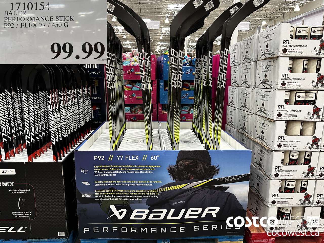 1710154 BAUER PERFORMANCE STICK P92/FLEX 77/450G $99.99