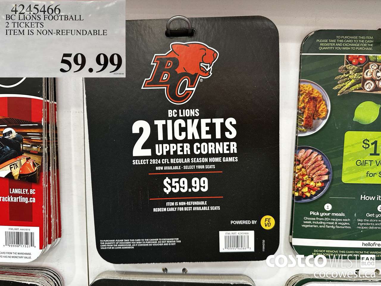 4245466 BC LIONS FOOTBALL 2 TICKETS ITEM IS NON-REFUNDABLE $59.99