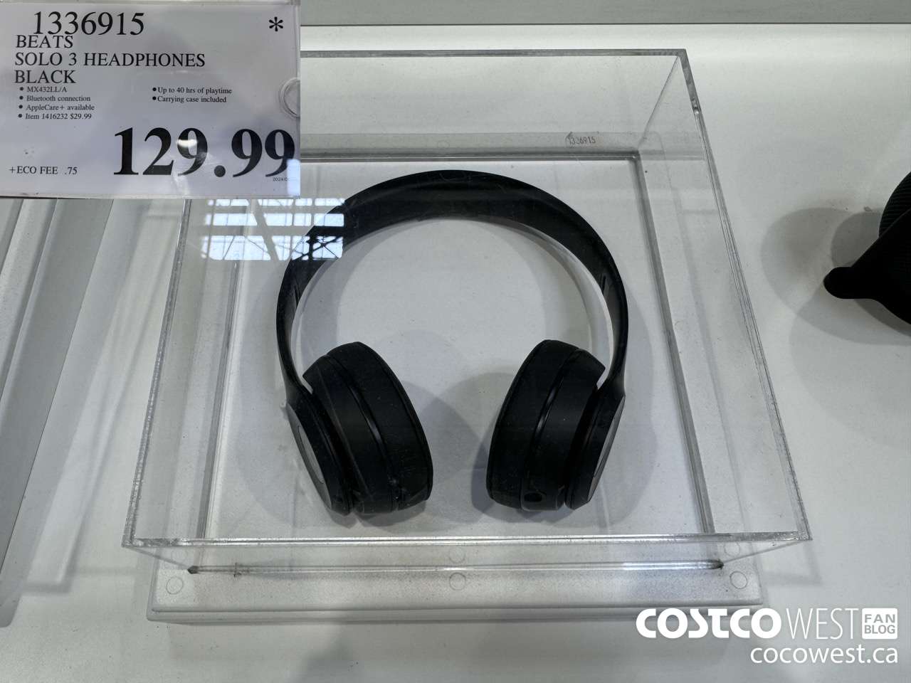 1336915 BEATS SOLO 3 WIRELESS HEADPHONES BLACK $129.99