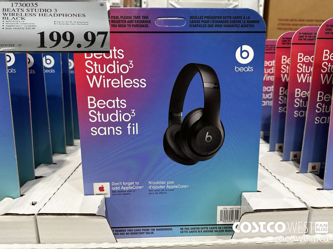 1730035 BEATS STUDIO 3 WIRELESS HEADPHONES BLACK $199.97