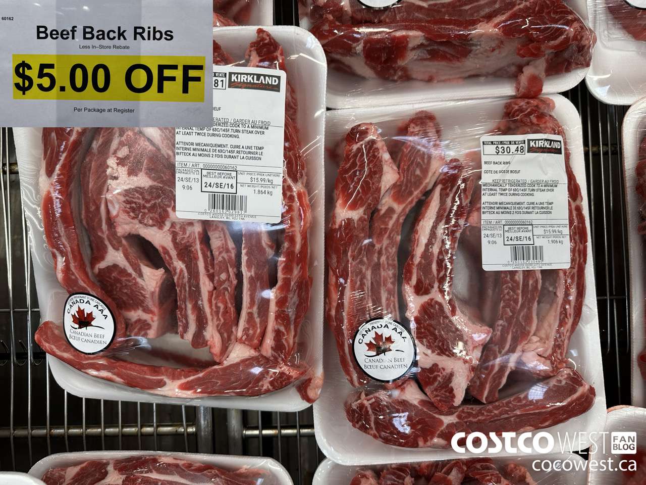 60162 BEEF BACK RIBS ($5.00 INSTANT SAVINGS)