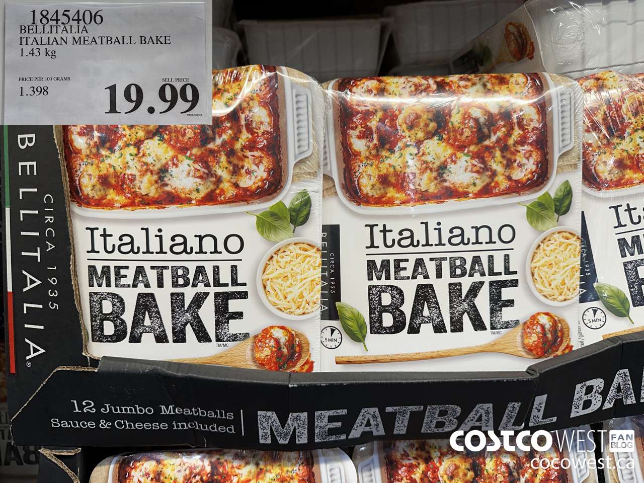 1845406 BELLITALIA ITALIAN MEATBALL BAKE 1.43KG $19.99