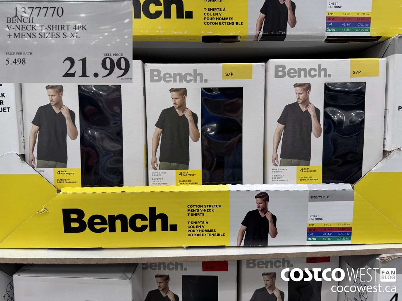 1377770 BENCH V-NECK T-SHIRT MENS SIZES S-XL $21.99