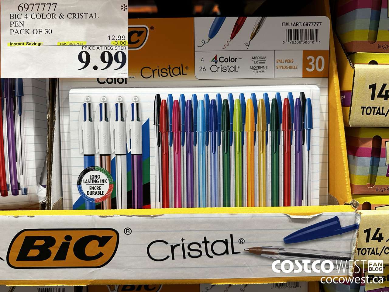 6977777 BIC 4-COLOR & CRISTAL PEN PACK OF 30 ($3.00 INSTANT SAVINGS EXPIRES ON 2024-09-15) $9.99