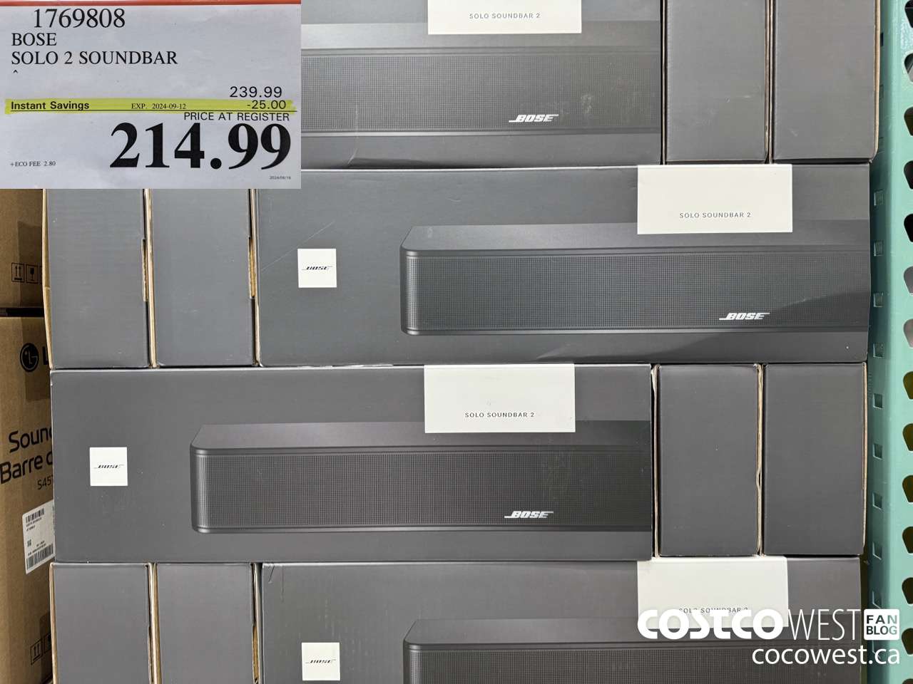 1769808 BOSE SOLO 2 SOUNDBAR ($25.00 INSTANT SAVINGS EXPIRES ON 2024-09-12) $214.99