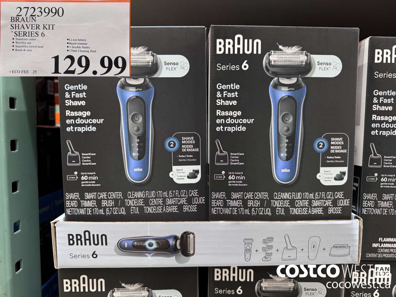 2723990 BRAUN SHAVER KIT SERIES 6 $129.99