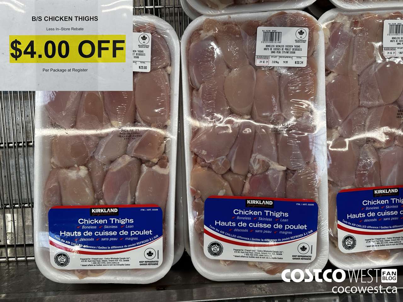 55506 B/S CHICKEN THIGHS ($4.00 INSTANT SAVINGS)