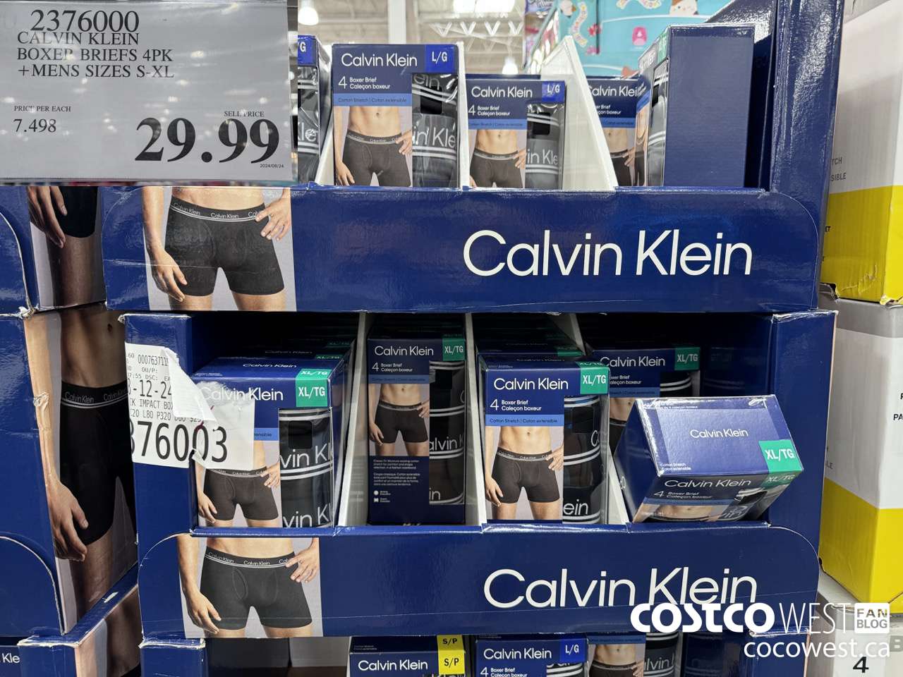 2376000 CALVIN KLEIN BOXER BRIEF 4PK MENS SIZES S-XL $29.99