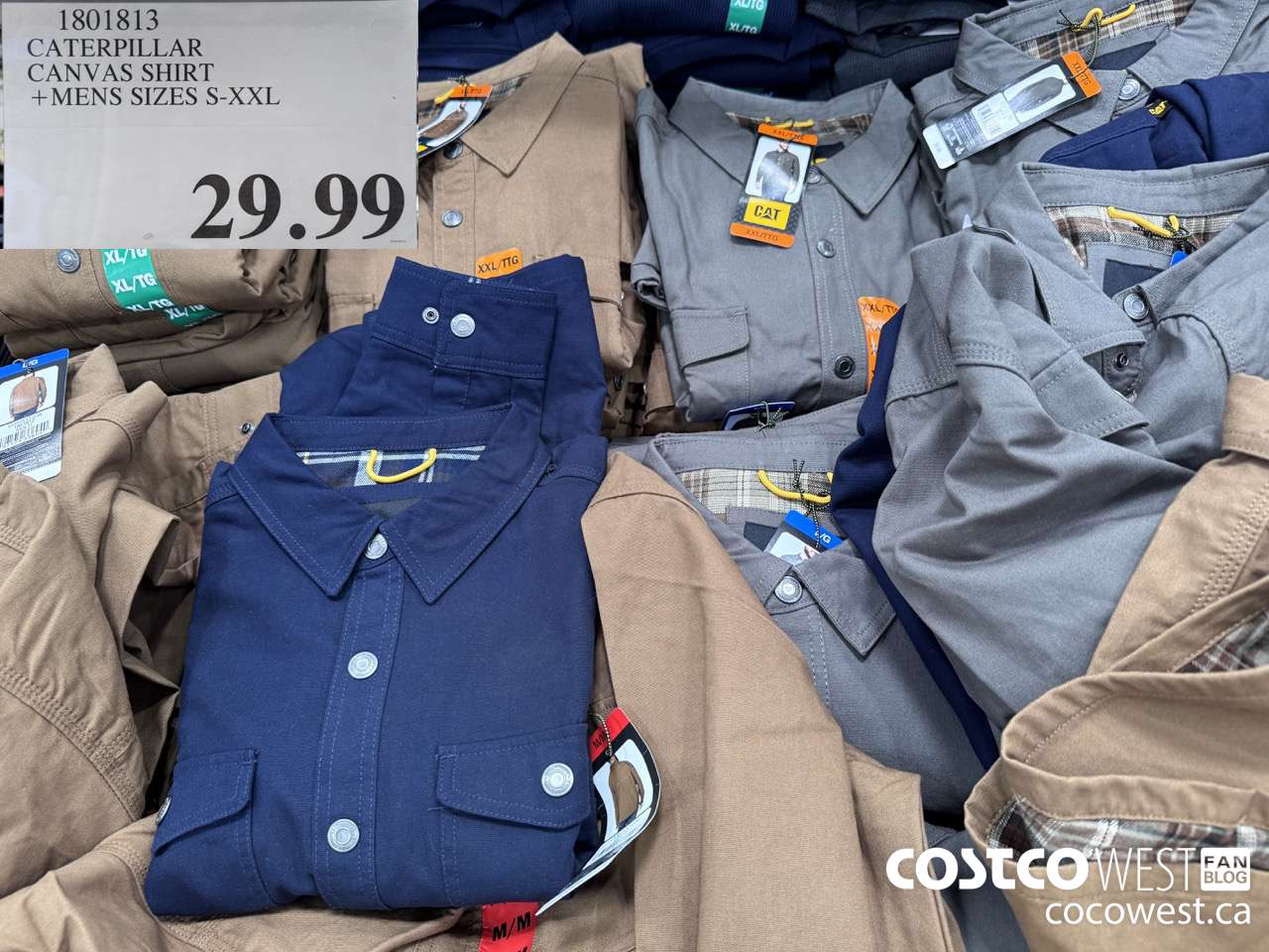 1801813 CATERPILLAR CANVAS SHIRT MENS SIZES S-XXL $29.99