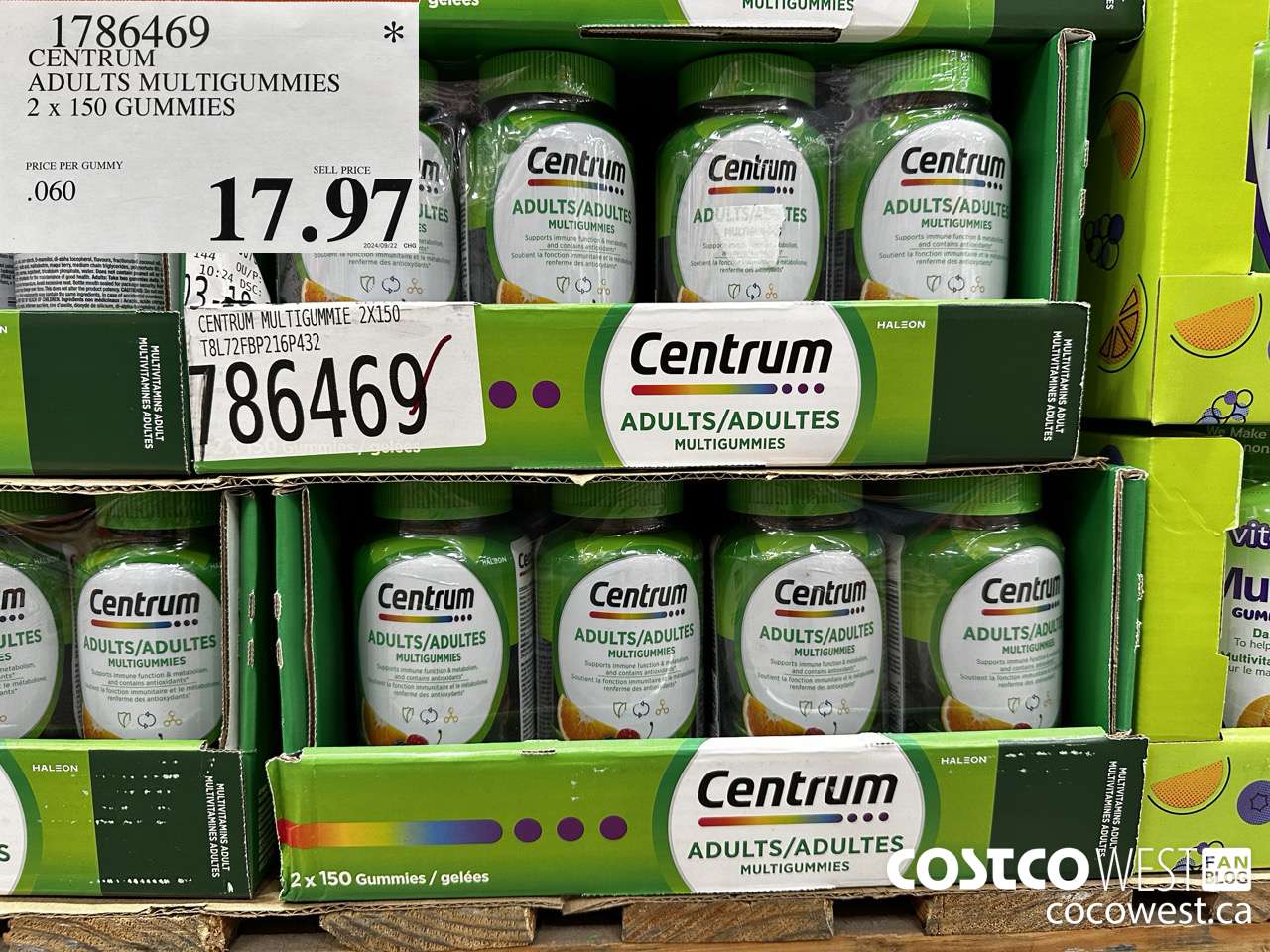 1786469 CENTRUM ADULTS MULTIGUMMIES 2 X 150 GUMMIES $17.97